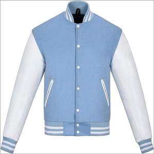 Blousons universitaires personnalisés 2026 de couleur unie pour équipes sportives en plein air – Blouson de baseball universitaire de haute qualité pour hommes - Product Image 1