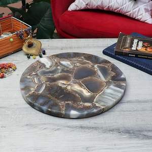 Handcrafted Polished Agate Seal <b>Stone</b> Luxury Home Decor Religious Flower Model Pattern <b>Resin</b> Customized Color High Crafted - Product Image 1