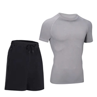 Maillot de compression respirant à séchage rapide pour entraînement fitness, personnalisable OEM, vêtement de sport tricoté décontracté d'été pour hommes (pour la gym)