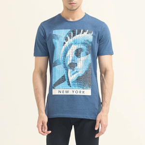 Nouveaux T-shirts d'été pour hommes à coupe classique, en tricot uni, à manches courtes, col rond, 100% coton, style décontracté, logo personnalisé, respirant, séchage rapide - Product Image 1