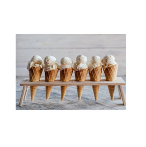 Support de crème glacée en bois rond à 3 trous pour cornet de crème glacée présentoir en bambou pour accessoires de fête produit de la meilleure qualité - Product Image 3