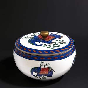 Handcrafted Customized Ethnic Print <b>Wooden</b> Chapati <b>Box</b> <b>with</b> Moisture-Proof & Dishwasher Safe Design for Wedding Kitchenware - Product Image 6