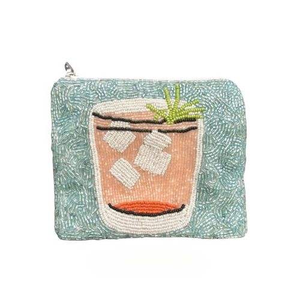 Monedero de cuentas de semillas naranja para el Día de los Muertos, bolsa de monedas bordada con cuentas de semillas para el Día de los Muertos - Product Image 4