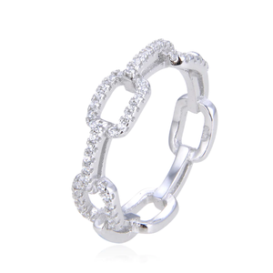 Fashion 925 <b>Sterling</b> <b>Silver</b> <b>Ring</b> Gold Plated Jewelry Dainty Design Cubic Zirconia <b>Adjustable</b> Open Size Finger <b>Rings</b> for Women - Product Image 2