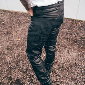 กางเกงหนังสำหรับผู้ชายกางเกงหนังแบบลำลองสำหรับผู้ชายกางเกงหนัง - Product Image 5