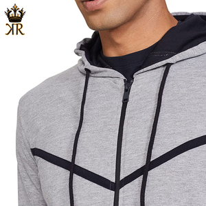 Ensemble de survêtement d'hiver personnalisé pour homme avec logo sur mesure, 100 % coton, streetwear, taille élastique, haute qualité - Product Image 4