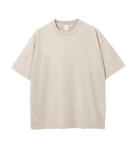 Camiseta de manga corta con cuello redondo lavado Vintage para hombre de verano Fabricantes Venta al por mayor 100% algodón Logotipo personalizado Diseño Camiseta en blanco - Product Image 1