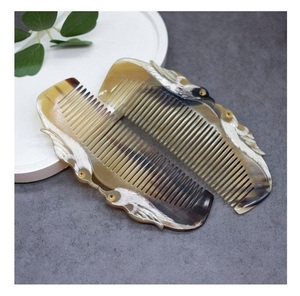 หวีฮอร์นหวีเขาควายหวีนวดหวีไม้ใช้งานได้ยาวนานการเปลี่ยนหวีพลาสติกเครื่องมือตัดแต่งขนแบบเวียดนามทำมือด้วยมือ - Product Image 1