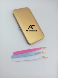 Precio al por mayor Aplicador de pestañas Pinzas Tira de visón de acero inoxidable sostenible Aplicador de pestañas postizas con punto de oro - Product Image 5