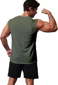 Chaleco deportivo sin mangas para hombre, camiseta sin mangas para entrenamiento de gimnasio, ropa deportiva transpirable de secado rápido para correr y entrenar - Product Image 5