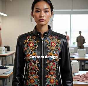 Fabricant de veste en cuir sur mesure de créateur de mode pour des artistes de concepteurs Etats-Unis - Product Image 5