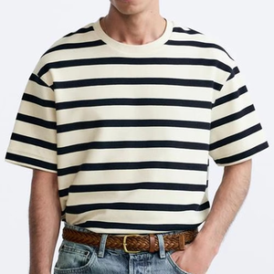 Vente en gros Nouveau design de t-shirt pour hommes de haute qualité 100% coton T-shirts à manches courtes de doublure pour hommes de haute qualité à la mode - Product Image 5