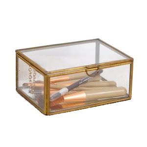 <b>Mirror</b> Base Glass <b>Box</b> Made From High Quality Brass and Glass for Home Decoration Jewelry Storage Decoration for Bulk Export - Product Image 4