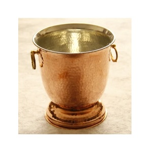 Seau à glace d'aspect moderne de couleur or rose de refroidisseur de bouteille de vin en cuivre fini brillant pour l'usage de luxe de restaurant d'hôtel de barre à la maison - Product Image 3