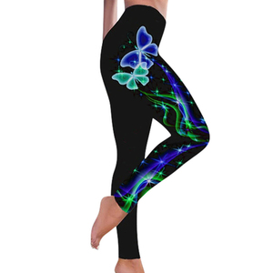 2024 personnalisé taille haute élastique Gym Fitness Leggings pour femmes ventre contrôle collants bonne qualité vêtements de sport - Product Image 2