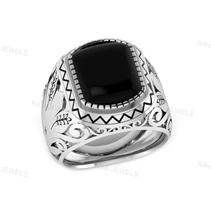 Bague en laiton classique pour hommes bijoux de mode turcs personnalisés d'Inde magnifiques et élégants avec un cadeau de Noël au design simple - Product Image 1