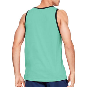 <b>Mens</b> Aqua Tank Top Contrast Trim Sleeveless <b>Gym</b> Workout <b>Vest</b> Casual Streetwear Sportswear Moisture Wicking - Product Image 2