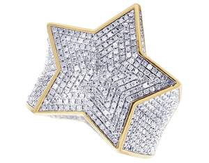 Bague rappeur en forme d'étoile de championnat Hip Hop VVS Moissanite et diamant entièrement glacée en argent S925 personnalisée pour hommes - Product Image 4