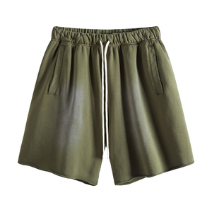 Shorts de sport délavés à l'acide pour hommes, en coton doux, confortables, vêtements de fitness, vente en gros - Product Image 6