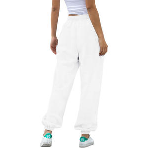 Pantalons de jogging pour femmes à taille haute, amples, décontractés, à jambes larges, avec cordon de serrage, élastiques, pantalons de sport - Product Image 4