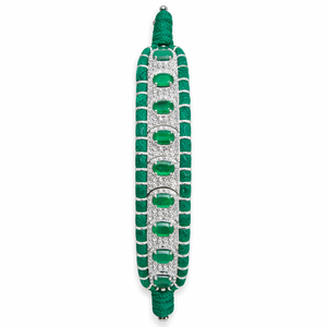 Rhaya Jewels - Pulsera de Plata de Ley con Baño de Rodio, Estilo Bohemio Clásico, con Hilo Envolvente, Ónix Verde Ovalado y Circonitas, Unisex, para Regalo - Product Image 1