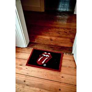 Paillasson The Rolling Stones Lips, moderne et luxueux, à rayures abstraites, en nylon et polypropylène, lavable, pour la maison, le bureau et l'hôtel - Product Image 2