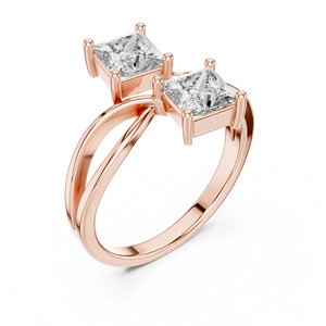 Anillo de Oro Blanco de 14K con Diamante Cultivado en Laboratorio de Corte Princesa de 1.3 Ct para Mujer |   Regalo de Compromiso y Boda |   Diamante Cultivado Nuevo - Product Image 5