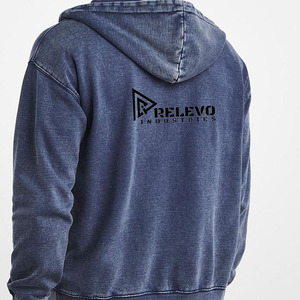 เสื้อฮู้ดซิปผู้ชายทรงหลวมโอเวอร์ไซส์ สไตล์สตรีทแวร์ ผ้าคอตตอน 100% น้ำหนัก 430gsm ลุคดิสเทรส ซักย้อมสีแบบแอซิดวอช คุณภาพสูง รุ่นใหม่ล่าสุด - Product Image 5