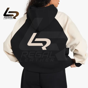 OEM Sweats à capuche en polaire de haute qualité personnalisés pour les femmes col à capuche brodé en 3D avec logo avant pour l'hiver - Product Image 4