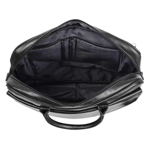 Maletín Ejecutivo de Cuero Genuino Negro para Hombre con Herrajes Resistentes al Óxido y Forro Premium - Venta Caliente al por Mayor - Product Image 4