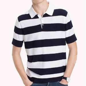 Polo de Manga Corta a Rayas de Verano, 100% Algodón, Alta Calidad, Marca Original, Personalizado, Ropa en Stock de Pakistán - Product Image 1