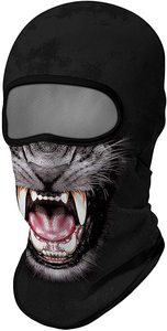 Blanco a prueba de viento invierno pasamontañas esquí al aire libre sombrero y calentador de cuello para deportes para clima frío y montar en motocicleta - Product Image 4