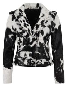 Chaqueta Unisex de Cuero Vacuno con Pelo Desgastado - Abrigo de Cuero Genuino con Pelo Auténtico - Product Image 1