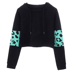 Loose Fit Pullover Hood 100% algodón Ligero Quickdry Transpirable Logotipo personalizado Impresión Streetwear Crop Hoodie - Product Image 1