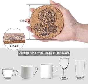 Ensemble de dessous-de-verre en bois au fini lisse rustique, conçu pour la durabilité et la protection élégante de la table au quotidien - Product Image 1