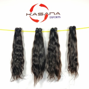 Vente en gros de cheveux humains à double trame à cuticule alignée 100% paquets indiens naturels bruts non traités pour femmes noires - Product Image 4