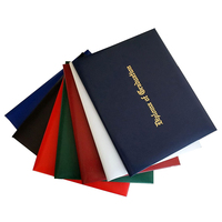 Titular de Certificado de cuero PU Titular de grado Carpeta de cuero Logotipo A4 Cubierta de informe y titular de Diploma de tira de columna