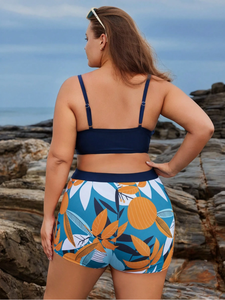 <span class=keywords><strong>Maillot</strong></span> <span class=keywords><strong>de</strong></span> <span class=keywords><strong>bain</strong></span> sexy pour femmes, <span class=keywords><strong>boxer</strong></span> fendu <span class=keywords><strong>taille</strong></span> <span class=keywords><strong>haute</strong></span>, ensemble 2 pièces imprimé tendance pour femmes, disponible en 4XL 3XL avec logo sur le devant - Product Image 3