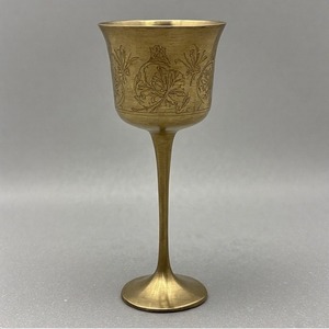 Eden Goblet Cáliz sagrado Copa de vino de comunión de latón antiguo Copa de vino hecha a mano Vintage para iglesia y ceremonias espirituales - Product Image 1