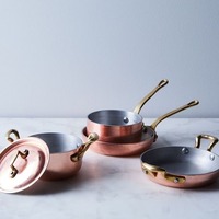 Poêle à frire en cuivre pur avec poignée pour la cuisine, les restaurants, les cafés et les hôtels
