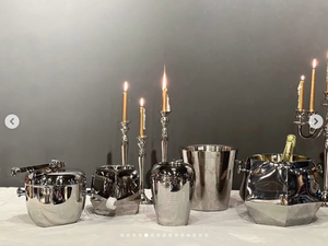 Nouveau Design meilleur Look Or Argent Cookie Et Gâteau Stand Et Dôme Bols Plateaux Avec Motif Floral En Acier Inoxydable Niveau Stand - Product Image 3
