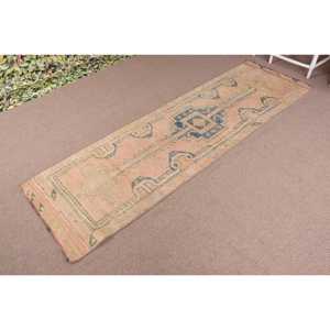 Tapis turc vintage 2,7x9,1 pi (82x278 cm), tapis persan Herki bleu - Product Image 2