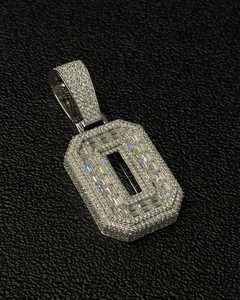 Pendentifs en argent sterling 925 de petite taille, moissanite taille brillant, testeur de diamant, pendentif en rhodium/or glacé pour les fêtes - Product Image 3