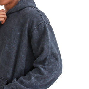 Nuevo diseño superventas hombres ácido lavado sudaderas con capucha bajo MOQ venta al por mayor hombres ácido lavado sudaderas con capucha para la venta - Product Image 5