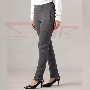 Services OEM Pantalon Femme Taille Haute Slim Fit Qualité Décontracté Taille Haute Couleur Unie Respirant Pantalon Grande Taille Femme - Product Image 3