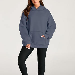 Top Qualité Surdimensionné Élégant Femmes Hoodies En Gros Prix Drop Épaule Nouveau Design Femmes Hoodies Couleur Unie Femmes Hoodies - Product Image 1