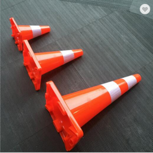 Ucuz 66cm 1.4kg PVC esnek güvenlik güvenlik yolu trafik konisi - Product Image 2