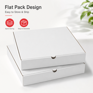 Scatola per <span class=keywords><strong>Pizza</strong></span> in Cartone Ondulato Bianco con Logo Personalizzato, Confezione per Asporto di Grado Alimentare per Ristoranti e Consegne - Product Image 4