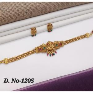 Antique Gold Finish Women Choker <b>Necklace</b> <b>Set</b> with Traditional Jewelry for Women Festival <b>and</b> Bridal Wear Use for Export Selling - Product Image 3