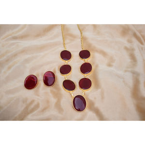 new latest fashion Indian stylish traditional goldplated brass matte finishing stone <b>beads</b> <b>necklace</b> for womens and girls - Product Image 2